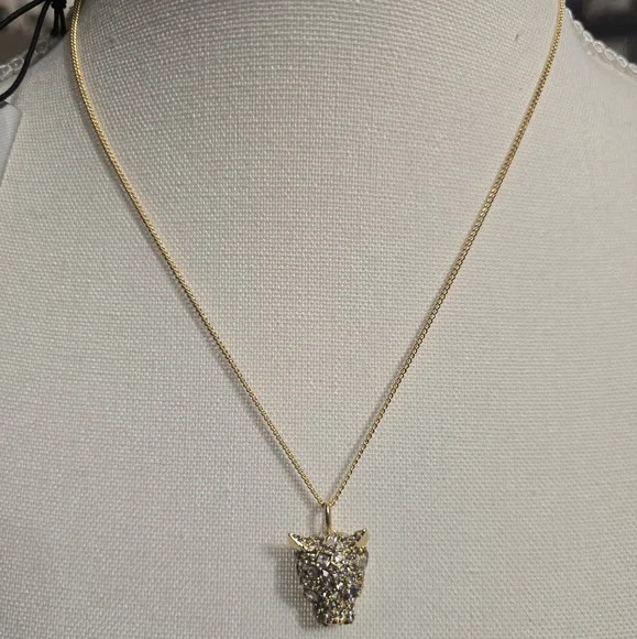 Alexis Bittar Striking Gold Panther Pendant Necklace - Picture 3 of 7